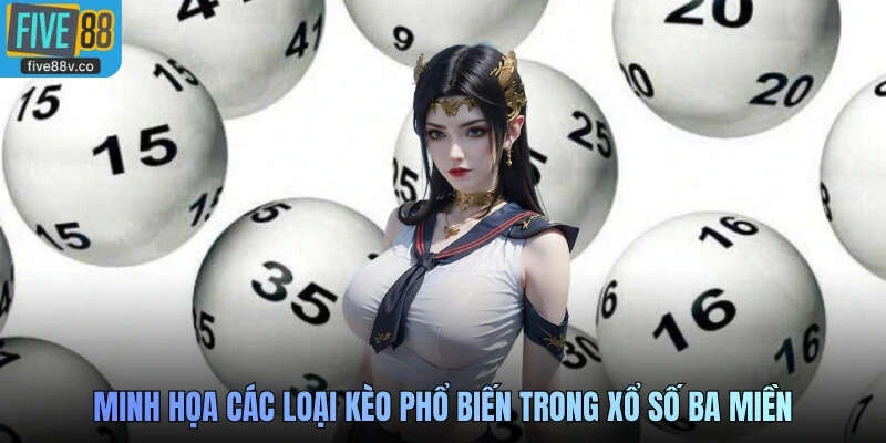 Minh họa các loại kèo phổ biến trong xổ số ba miền